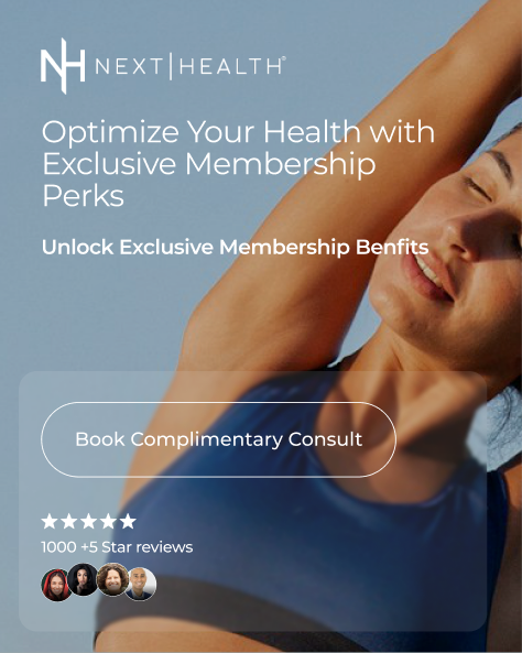 Next Health exclusive membership perks creative ad