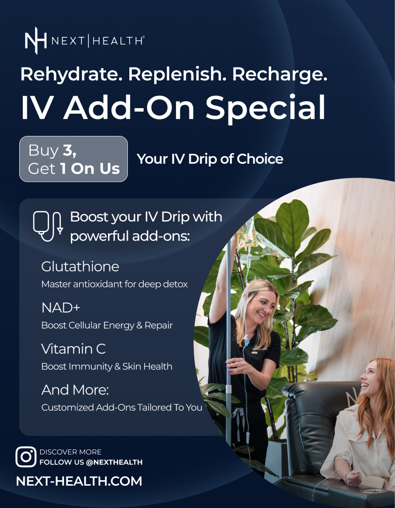 Next Health IV add-on special printed easel