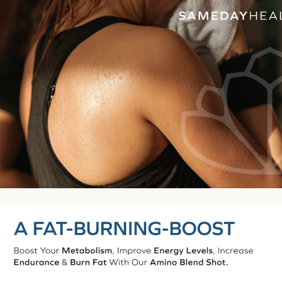 Sameday Health Amino Blend wellness shot creative